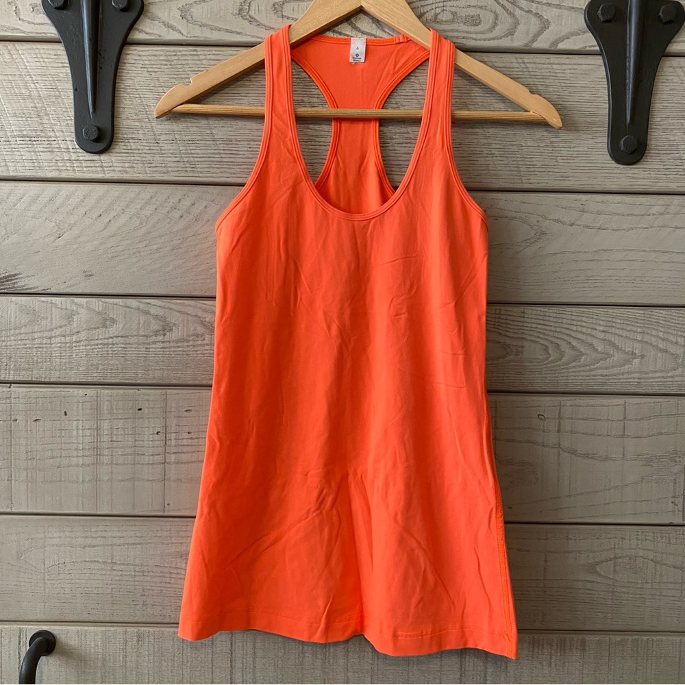 lululemon athletica Cool Racerback Orange Tank Top